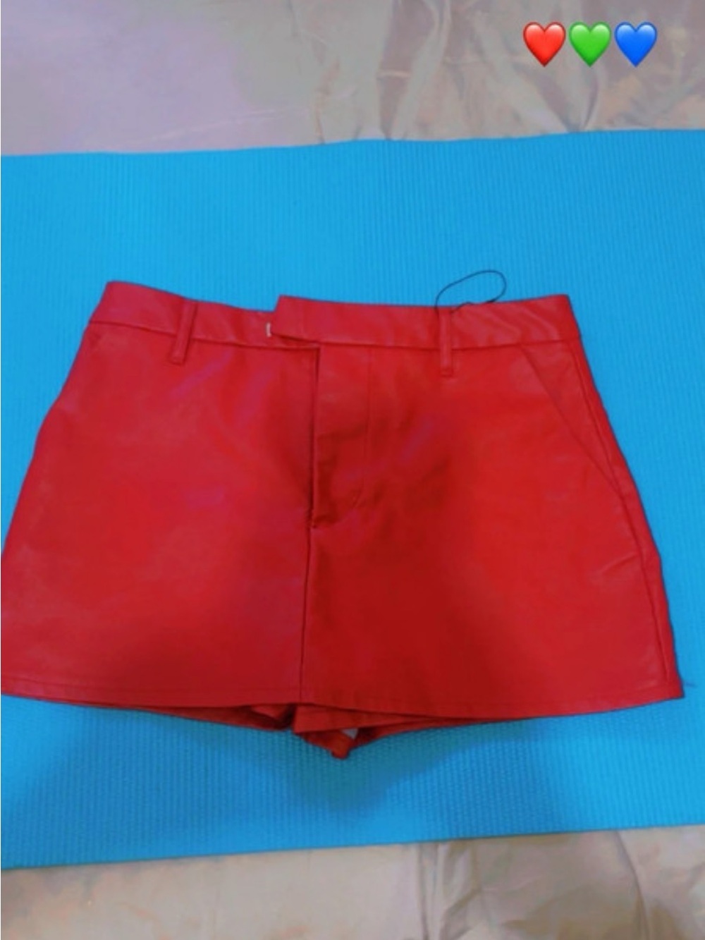Red Women's High-Waist Shorts